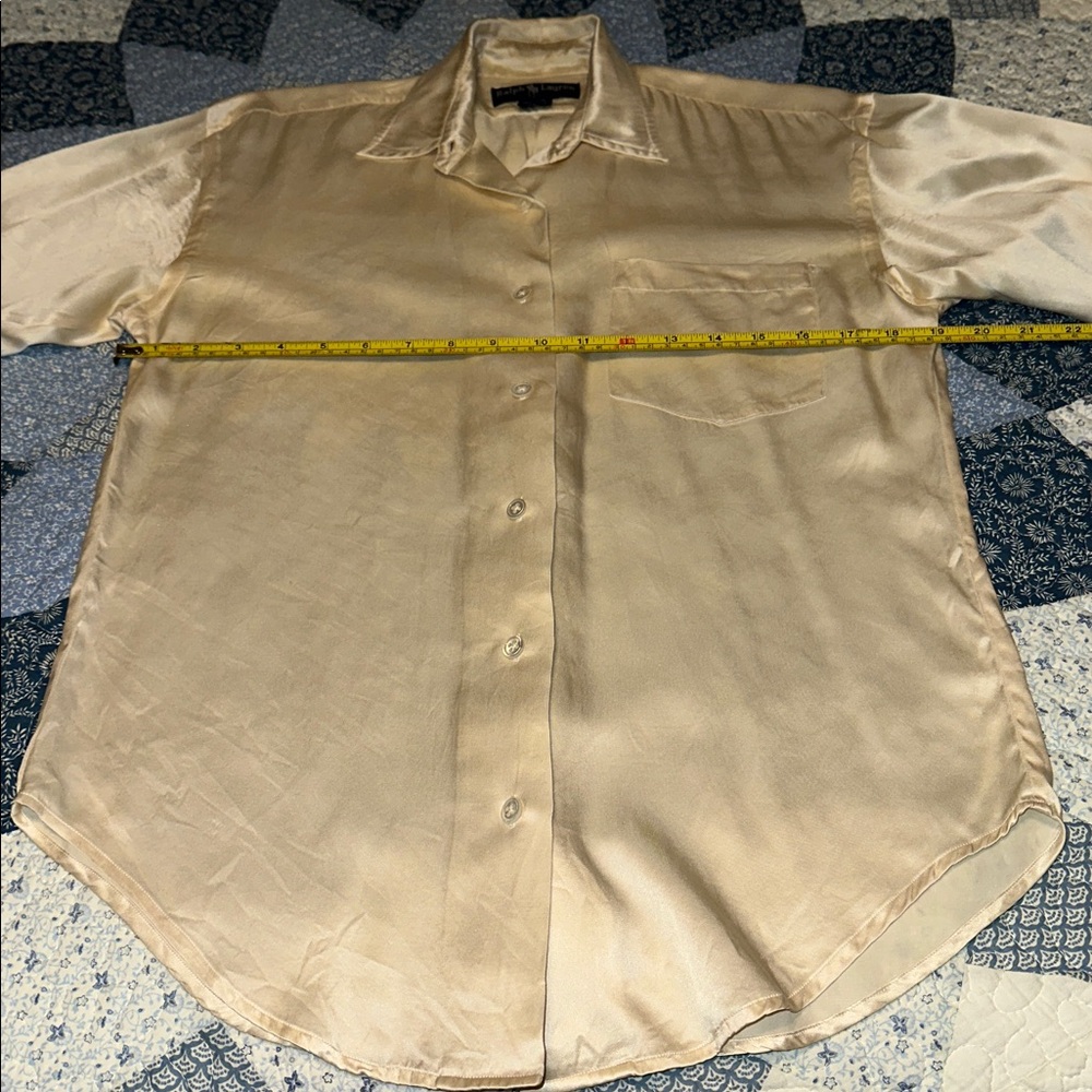 Ralph Lauren Lady’s Button Down in Cream Silk 100% size 4 - Picture 7 of 9
